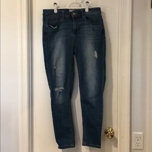 Lightly Distressed Skinny Jeans